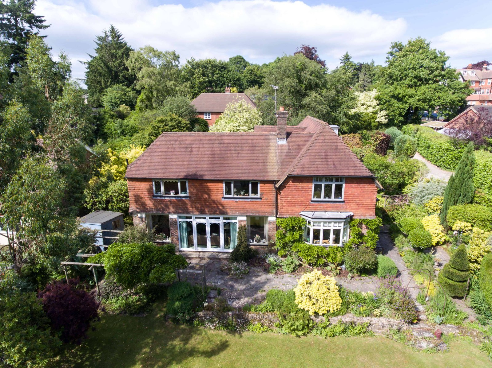 Exterior drone picture of a property in Hampshire, UK