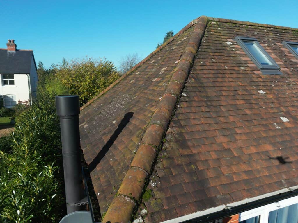 Drone used to look for damage to a roof and water leaking into the property