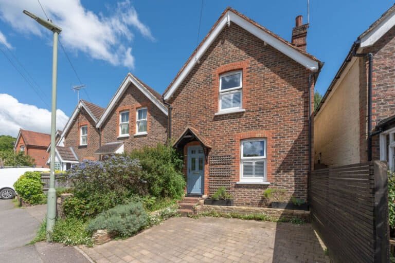 Exterior of a detached family home photographed for a property listing